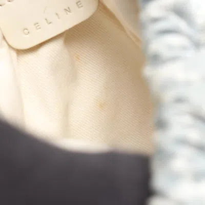 Pre-owned Celine Blue White Canvas Backpack Handbag () In Multi