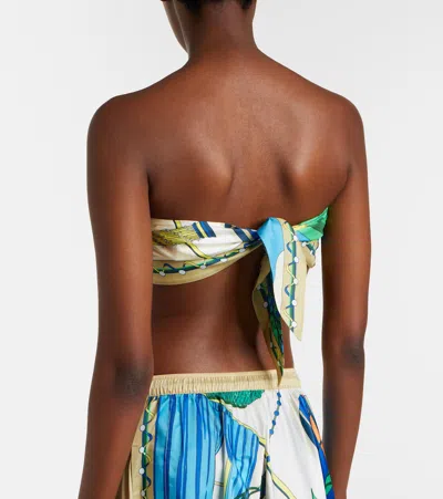 Tory Burch Printed Silk Top In Multi