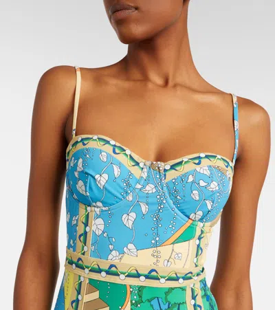Tory Burch Printed Swimsuit In Multi