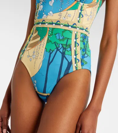 Tory Burch Printed Swimsuit In Multi
