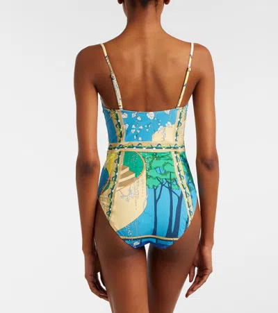 Tory Burch Printed Swimsuit In Multi