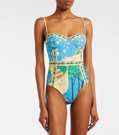 Tory Burch Printed Swimsuit In Multi