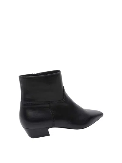 Stuart Weitzman Stassi Leather Zip Ankle Boots In Black