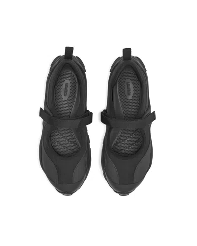 Crocs Sleek Mini Terra Tech Sporty Mary Jane Shoes In Black