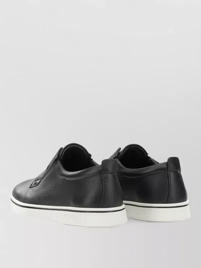 Ferragamo Alfie Loafers Slip On Round Toe In Black