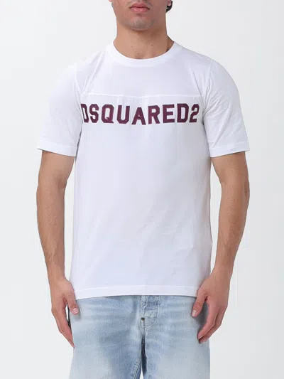 Dsquared2 Cool Football Crew Cotton T-shirt In White