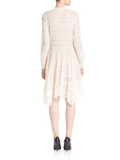 Shop Stella Mccartney Embroidered Lace Shirtdress In Natural