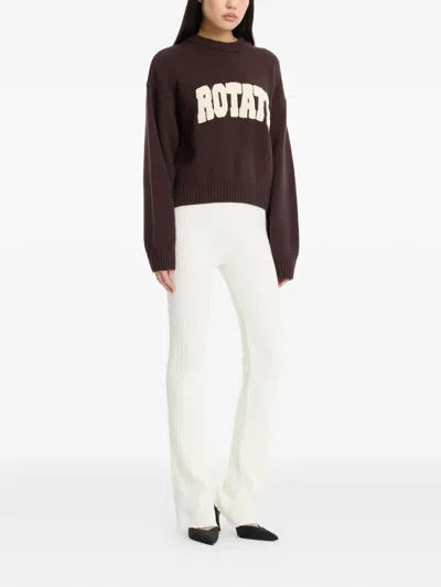 Rotate Birger Christensen Pullover Mit Rundhalsausschnitt In Brown