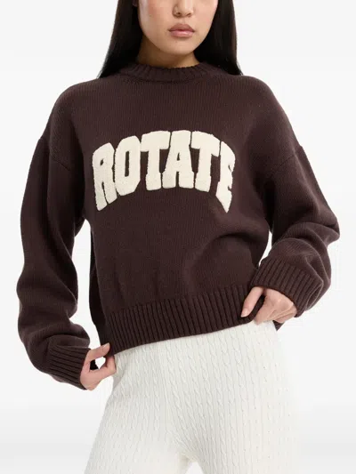 Rotate Birger Christensen Pullover Mit Rundhalsausschnitt In Brown
