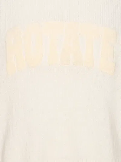 Rotate Birger Christensen Pullover Mit Rundem Ausschnitt In White