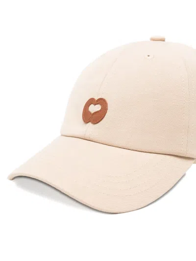 Maje Leather-patch Baseball Cap In White
