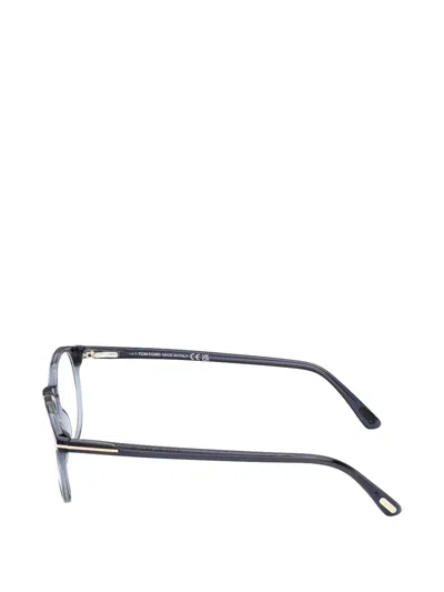 Tom Ford Round-frame Glasses In Gray