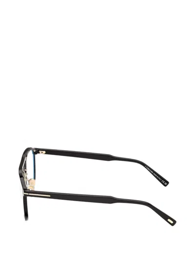 Tom Ford Double-bridge Pilot-frame Glasses In Transparent