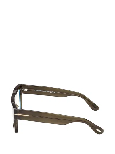 Tom Ford Square-frame Glasses In Green
