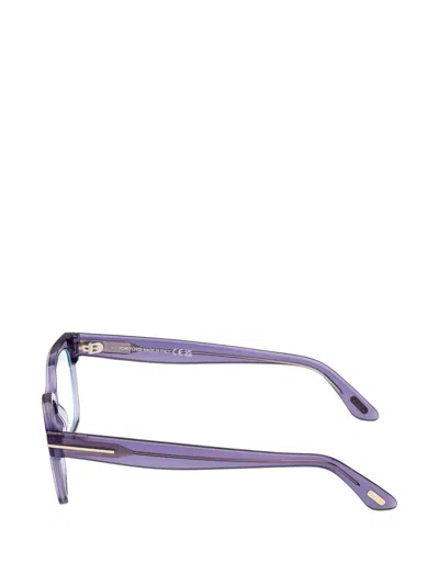 Tom Ford 55mm Cat Eye Blue Light Blocking Optical Glasses In Purple