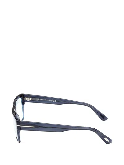 Tom Ford Rectangle-frame Glasses In Blue