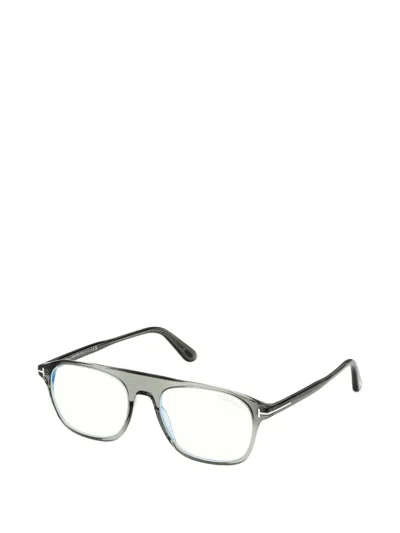 Tom Ford Pilot-frame Glasses In Gray