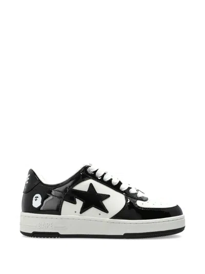 BAPE STA 亮面皮质运动鞋