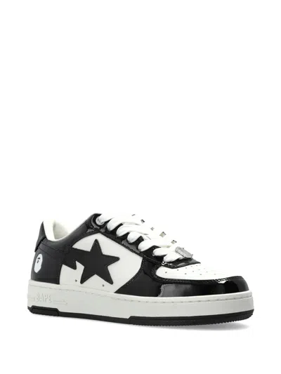 BAPE STA 亮面皮质运动鞋