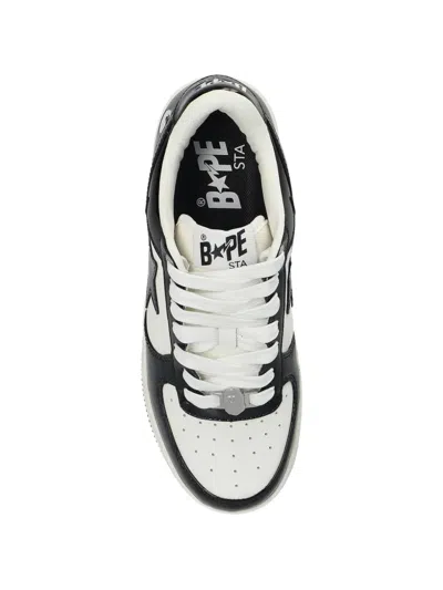 BAPE STA 亮面皮质运动鞋