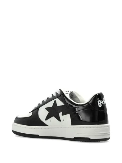 BAPE STA 亮面皮质运动鞋