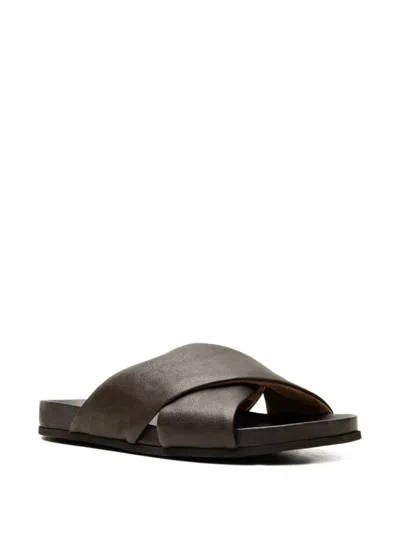 Common Projects Leather Flat Sandals In Multi