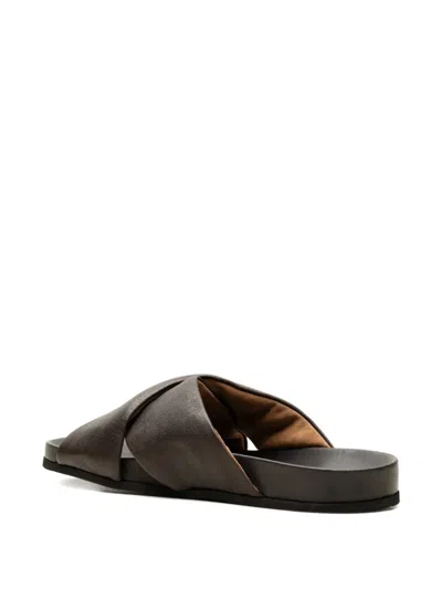 Common Projects Leather Flat Sandals In Multi