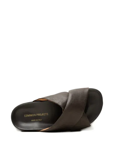 Common Projects Leather Flat Sandals In Multi