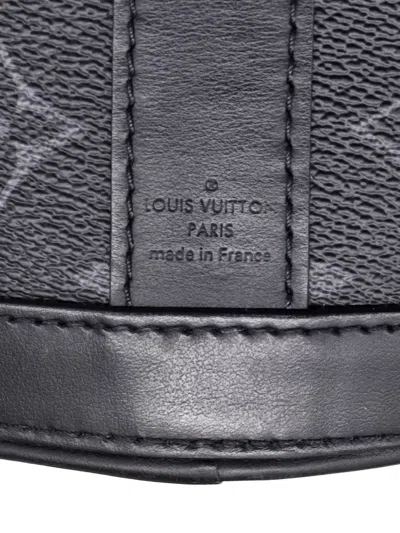 Pre-owned Louis Vuitton Envelope Pouch Monogram Eclipse Canvas Shoulder Bag In Black