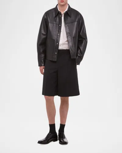 Helmut Lang Bonded Leather Jacket In Black