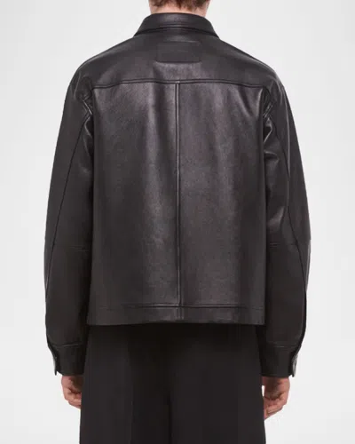 Helmut Lang Bonded Leather Jacket In Black