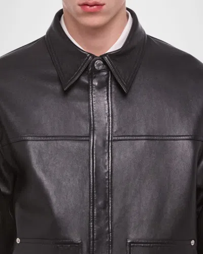 Helmut Lang Bonded Leather Jacket In Black