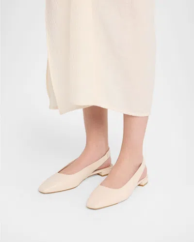 Stuart Weitzman Stassi Leather Slingback Flats In Neutral