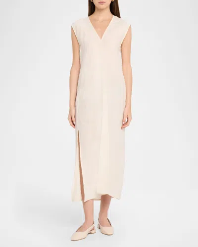 Stuart Weitzman Stassi Leather Slingback Flats In Neutral
