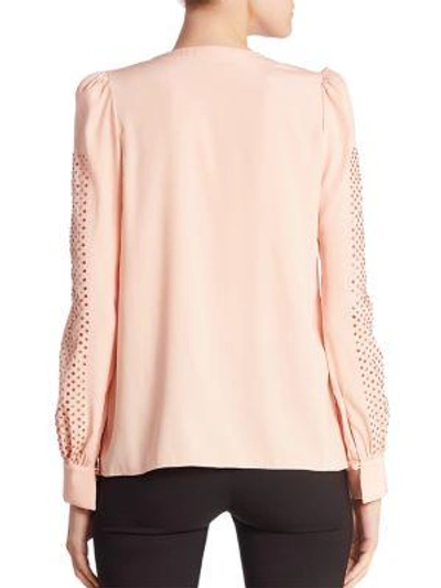 Shop Altuzarra Sequin Embellished Blouse In Primrose