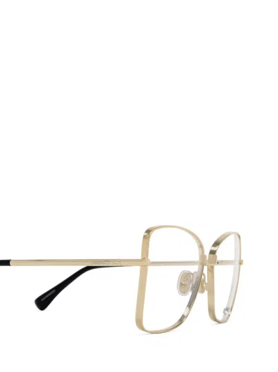 Max Mara Square Frame Glasses In Gold