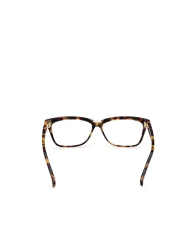 Max Mara Rectangular Frame Glasses In Brown