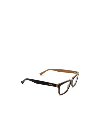 Max Mara Rectangular Frame Glasses In Black