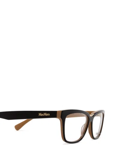 Max Mara Rectangular Frame Glasses In Black