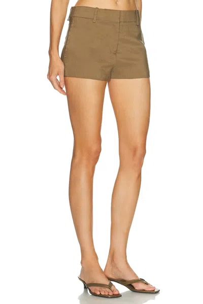 Eaves Ilya Tailored Micro Short In Brown