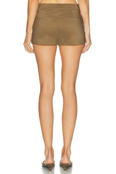 Eaves Ilya Tailored Micro Short In Brown