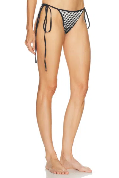 Christopher John Rogers Halftone Wiggle Dot String Bikini Bottom In Multi