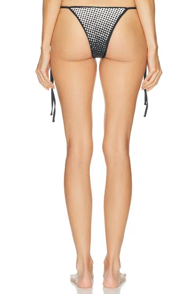 Christopher John Rogers Halftone Wiggle Dot String Bikini Bottom In Multi