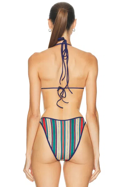 Heavy Manners Double String Bikini Top In Multi