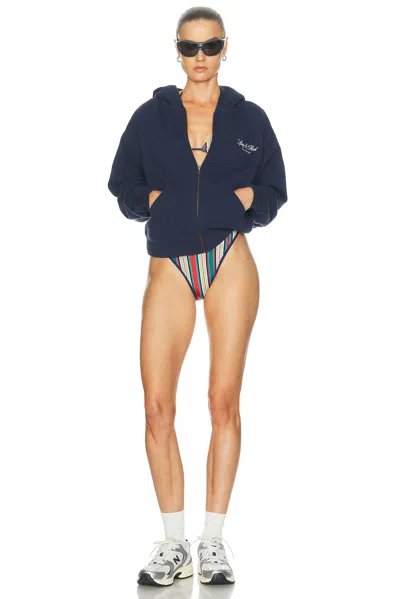 Heavy Manners High Cut Full Bikini Bottom In Multi