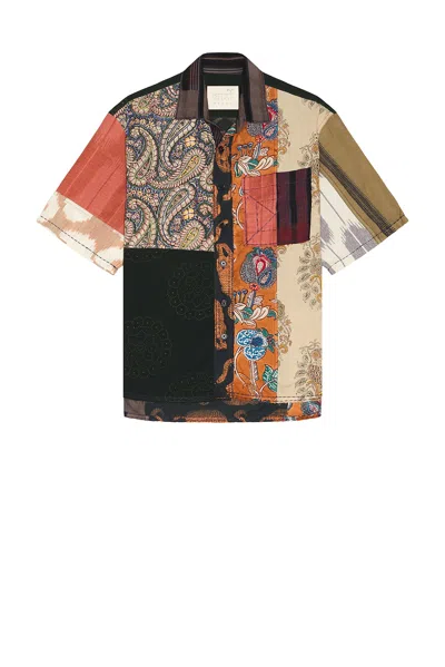 Kardo Yuto Patchwork Cotton Shirt In Multi