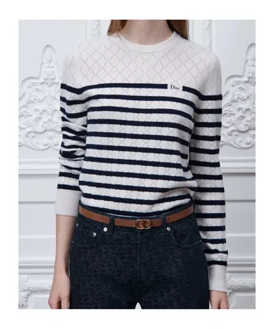 Dior Long Sleeve Sweater In Multi