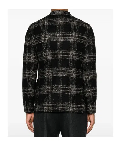 Tagliatore Check-pattern Single-breasted Blazer In Black
