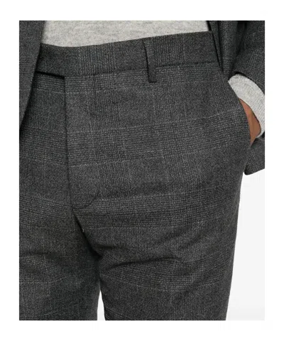 Tagliatore Check-pattern Single-breasted Suit In Gray