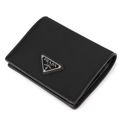 Prada Small Saffiano Leather Wallet In Black